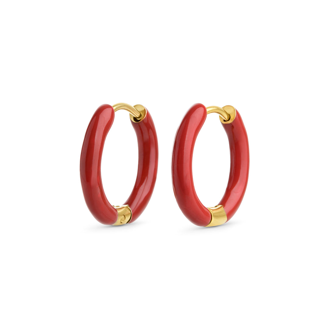 Kaja - Huggie Hoops Örhängen 17 mm Rostfritt Stål