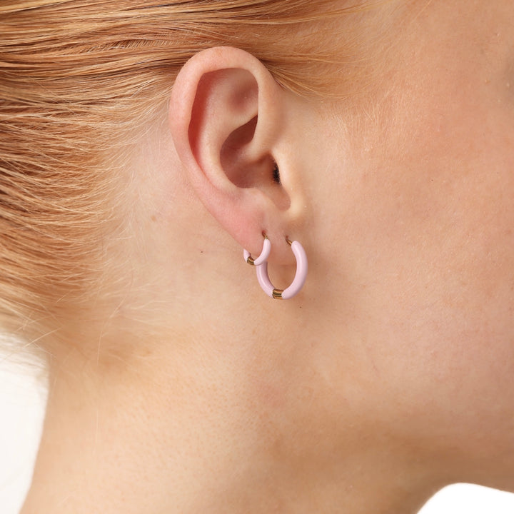 Kaja - Huggie Hoops Örhängen 17 mm Rostfritt Stål