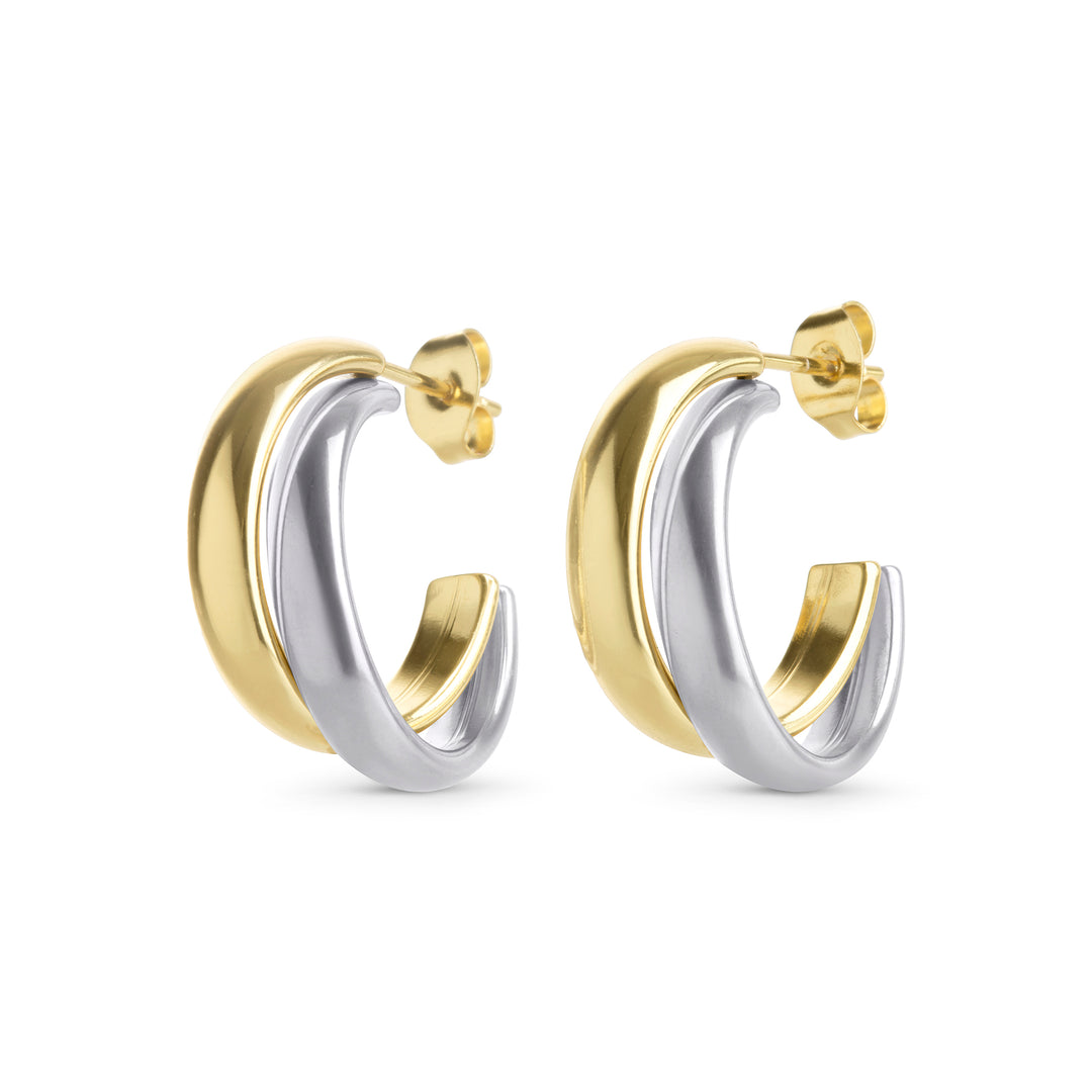 Emmie - Duo Studs Örhängen Rostfritt Stål