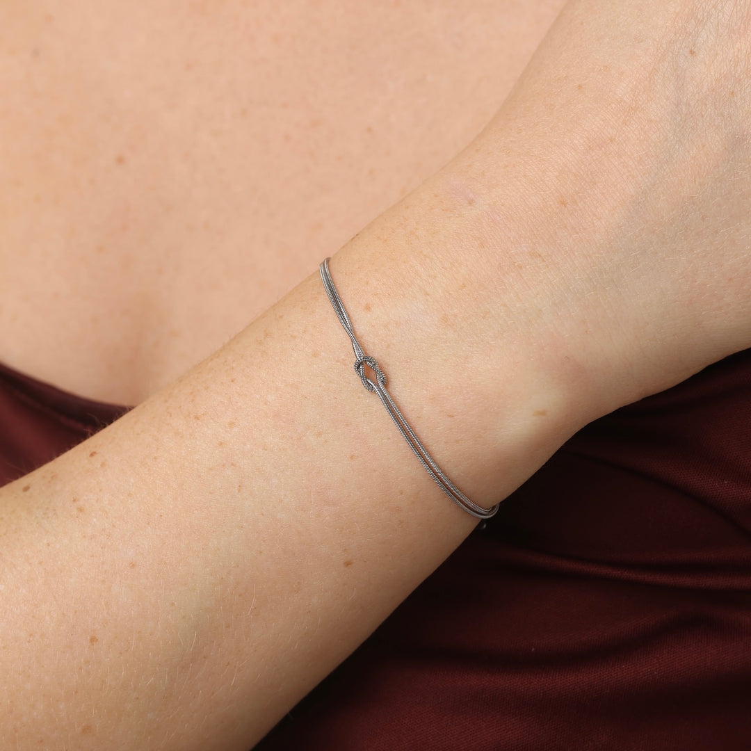 Mio - Kedjearmband Knut Rostfritt Stål