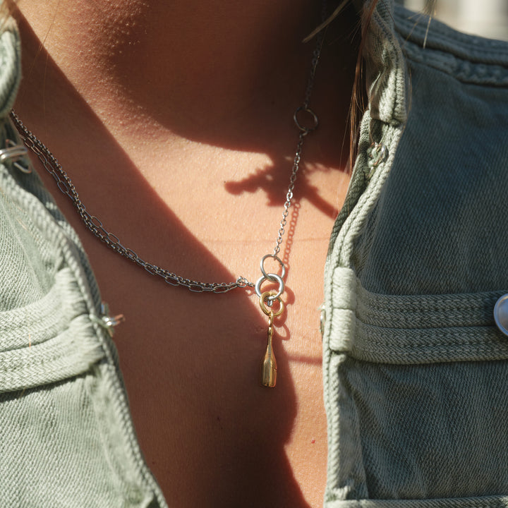 Onyx - Layered Halsband Rostfritt Stål