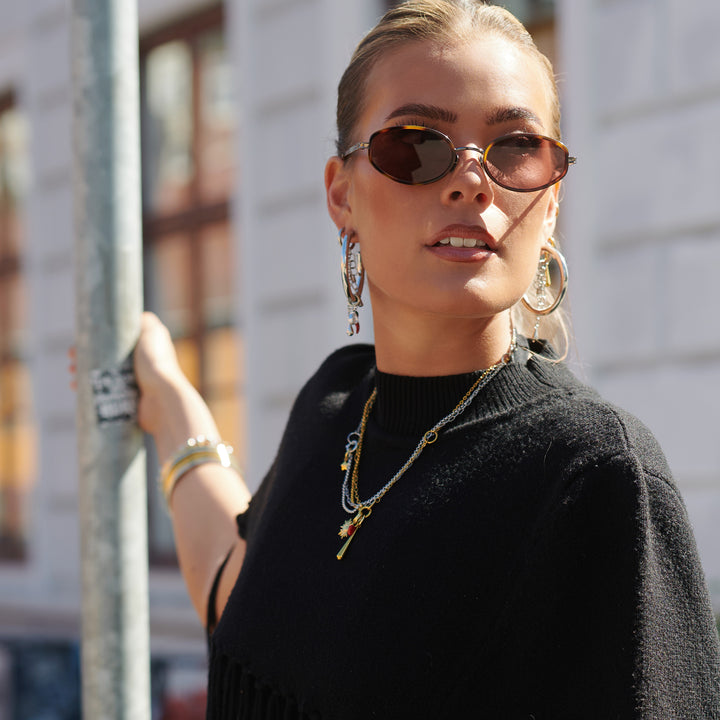 Onyx - Layered Halsband Rostfritt Stål