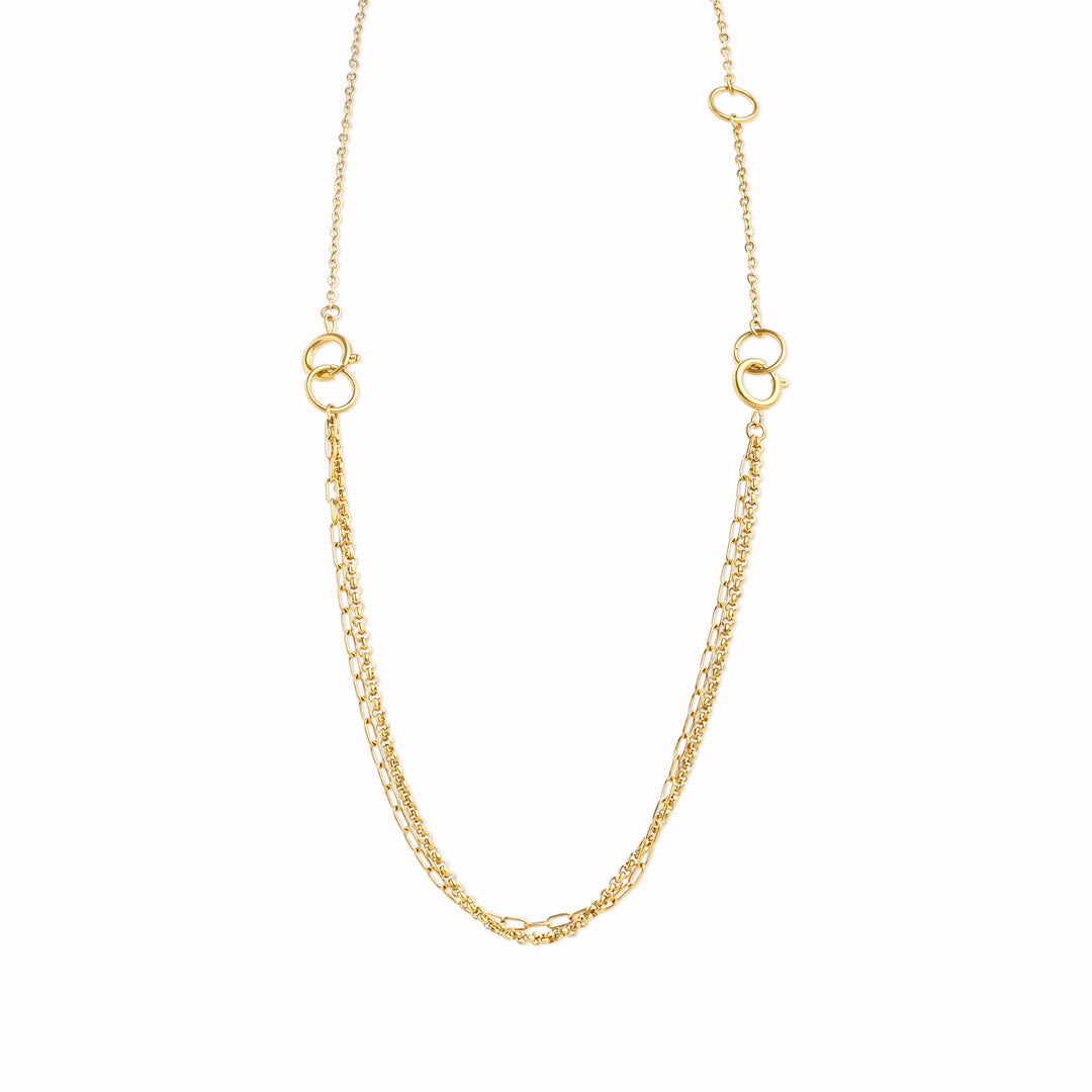Onyx - Layered Halsband Rostfritt Stål