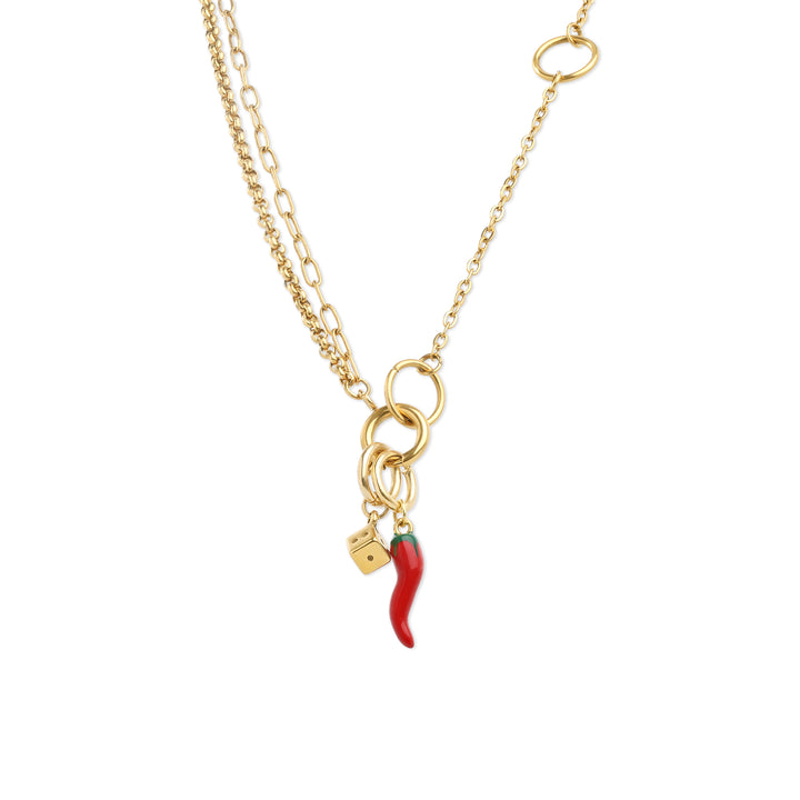 Onyx - Layered Halsband Rostfritt Stål