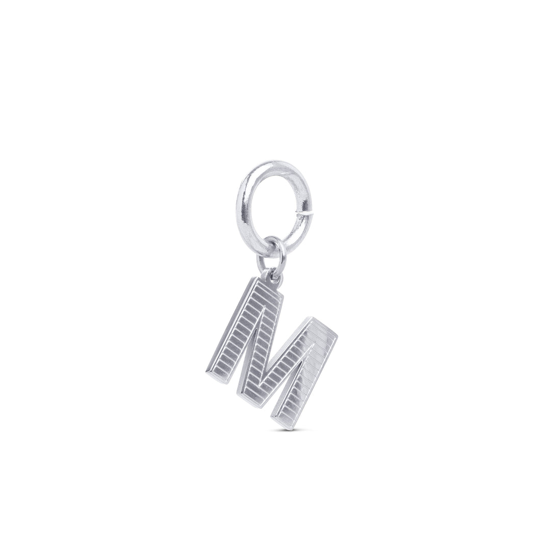 Sanya - Bokstav Charm Silver Rostfritt Stål