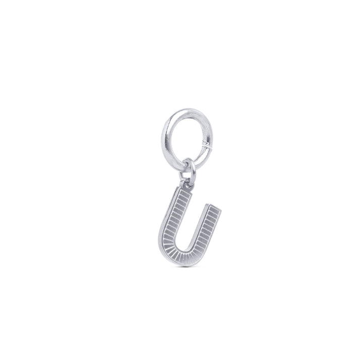 Sanya - Bokstav Charm Silver Rostfritt Stål