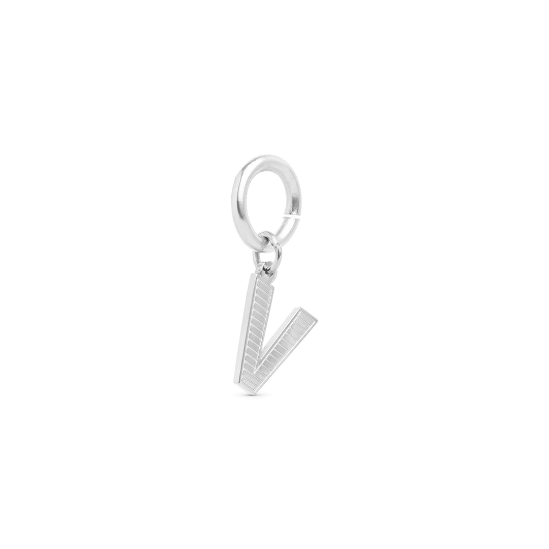 Sanya - Bokstav Charm Silver Rostfritt Stål