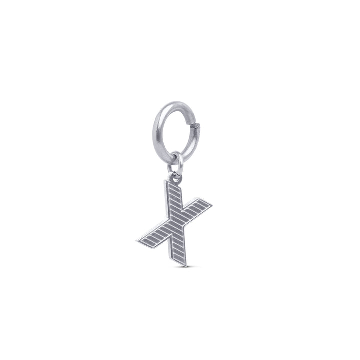 Sanya - Bokstav Charm Silver Rostfritt Stål