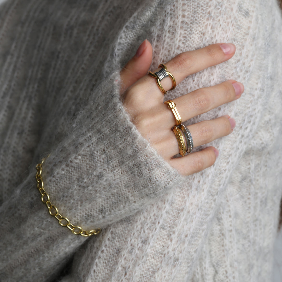 Enya - Mixed Metal Ring Rostfritt Stål