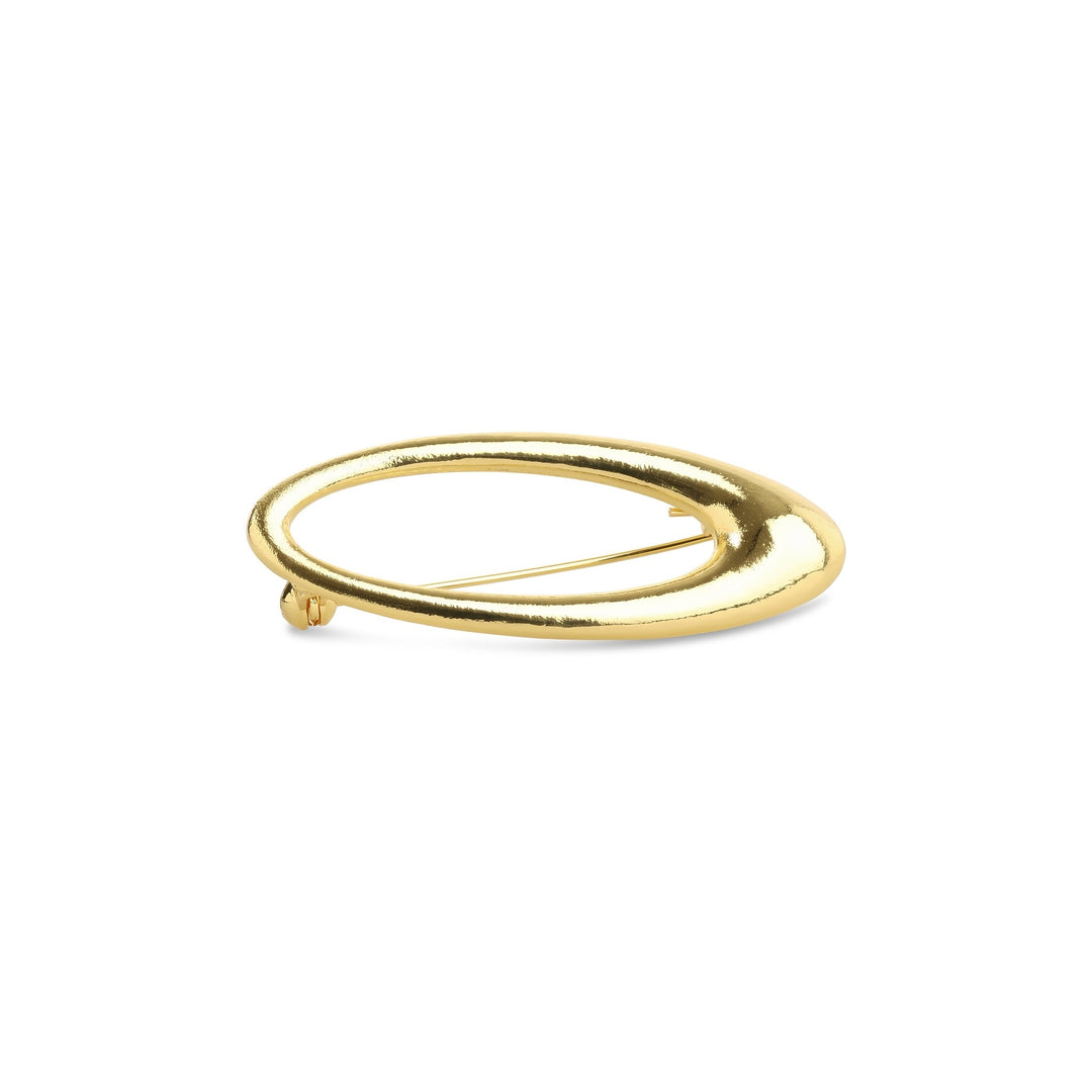 Illiona – slimmad brosch, guld | Timi of Sweden