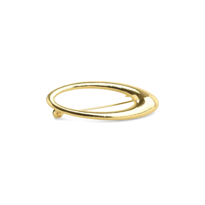 Illiona – slimmad brosch, guld | Timi of Sweden