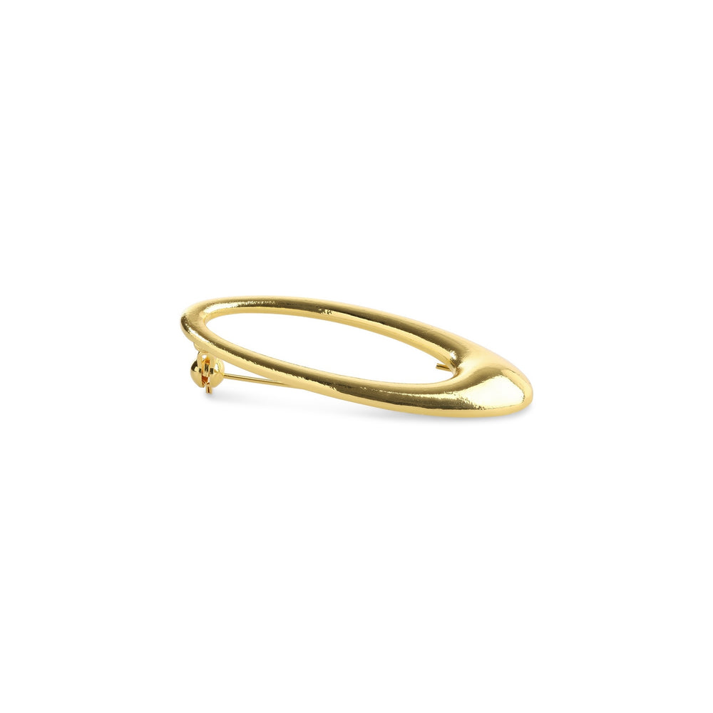 Illiona – slimmad brosch, guld | Timi of Sweden
