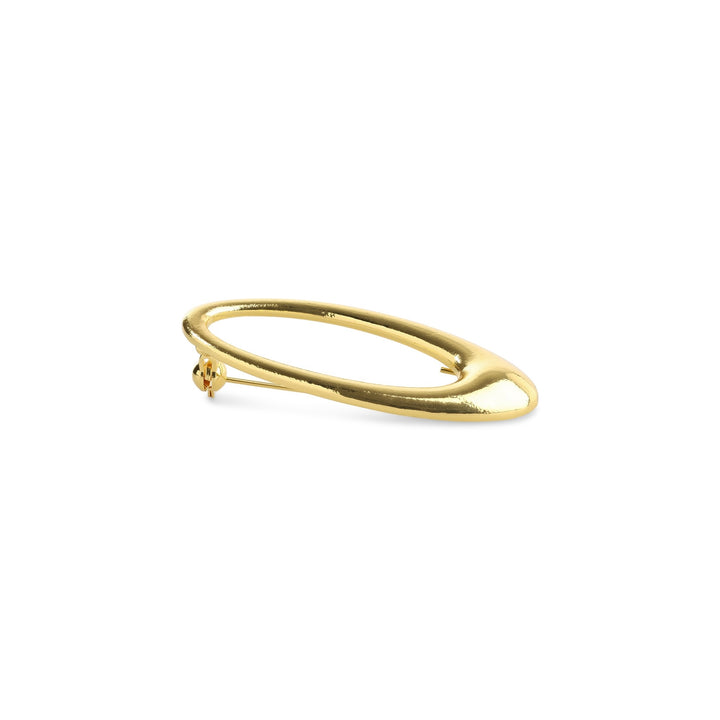 Illiona – slimmad brosch, guld | Timi of Sweden