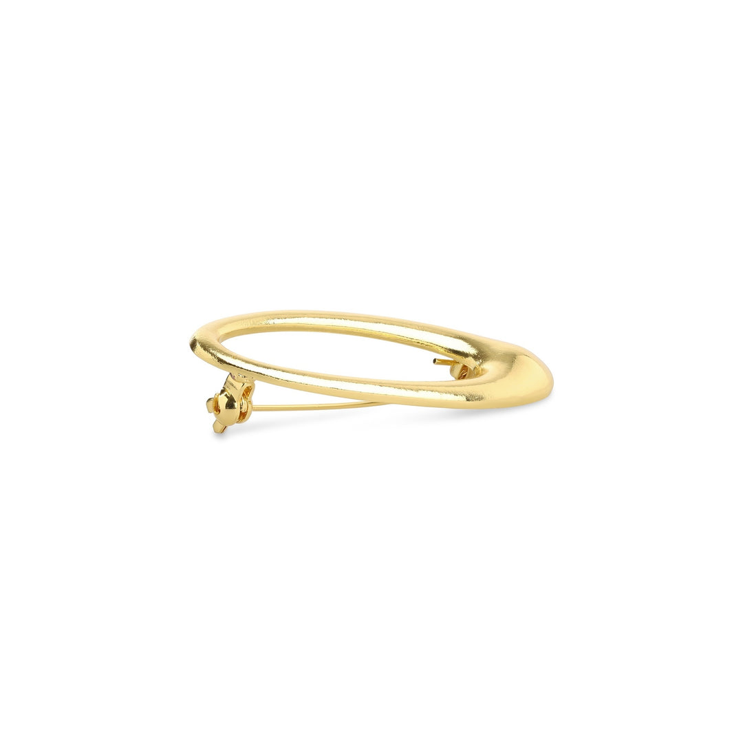 Illiona – slimmad brosch, guld | Timi of Sweden