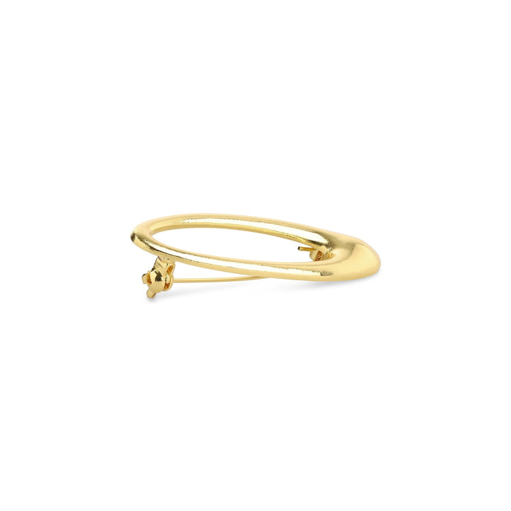 Illiona – slimmad brosch, guld | Timi of Sweden