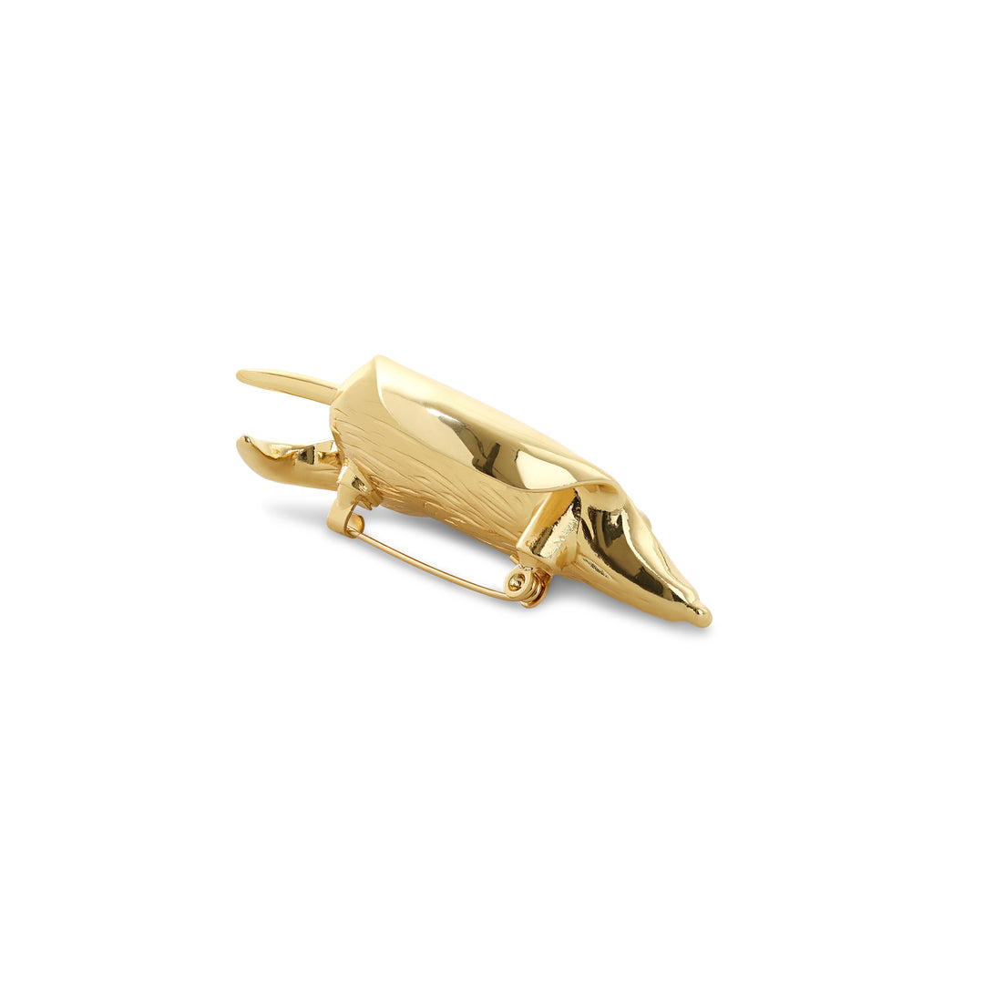 Leslie - Abstrakt Brosch Guld