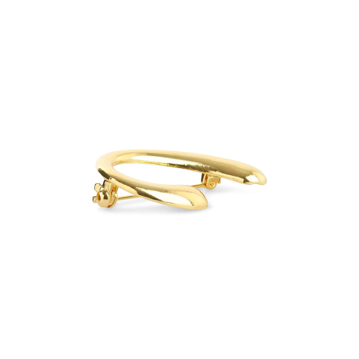 Novelia – skulptural brosch, guld | Timi of Sweden