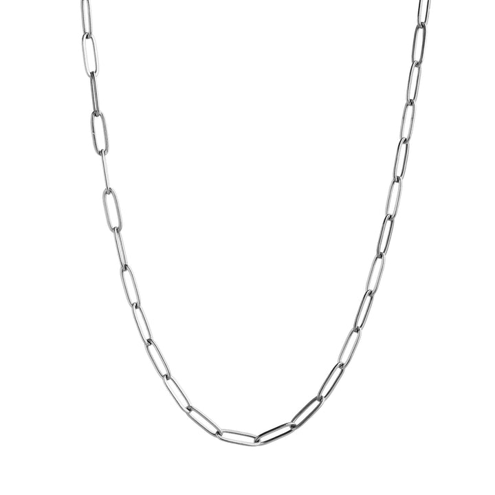 Eira – länkhalsband i rostfritt stål, silver | Timi of Sweden