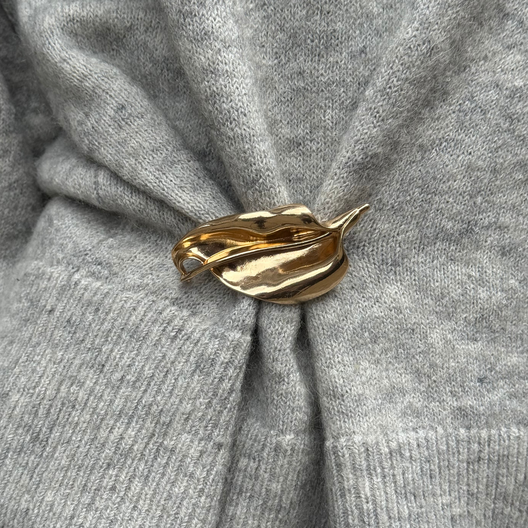 Leslie - Abstrakt Brosch Guld