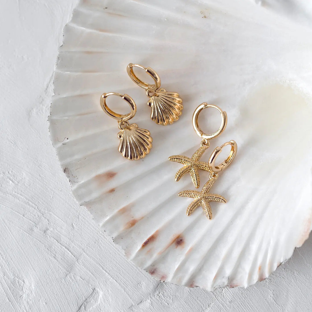 Shell Timi Mermaid Shell Hoop Örhängen - Timi of Sweden