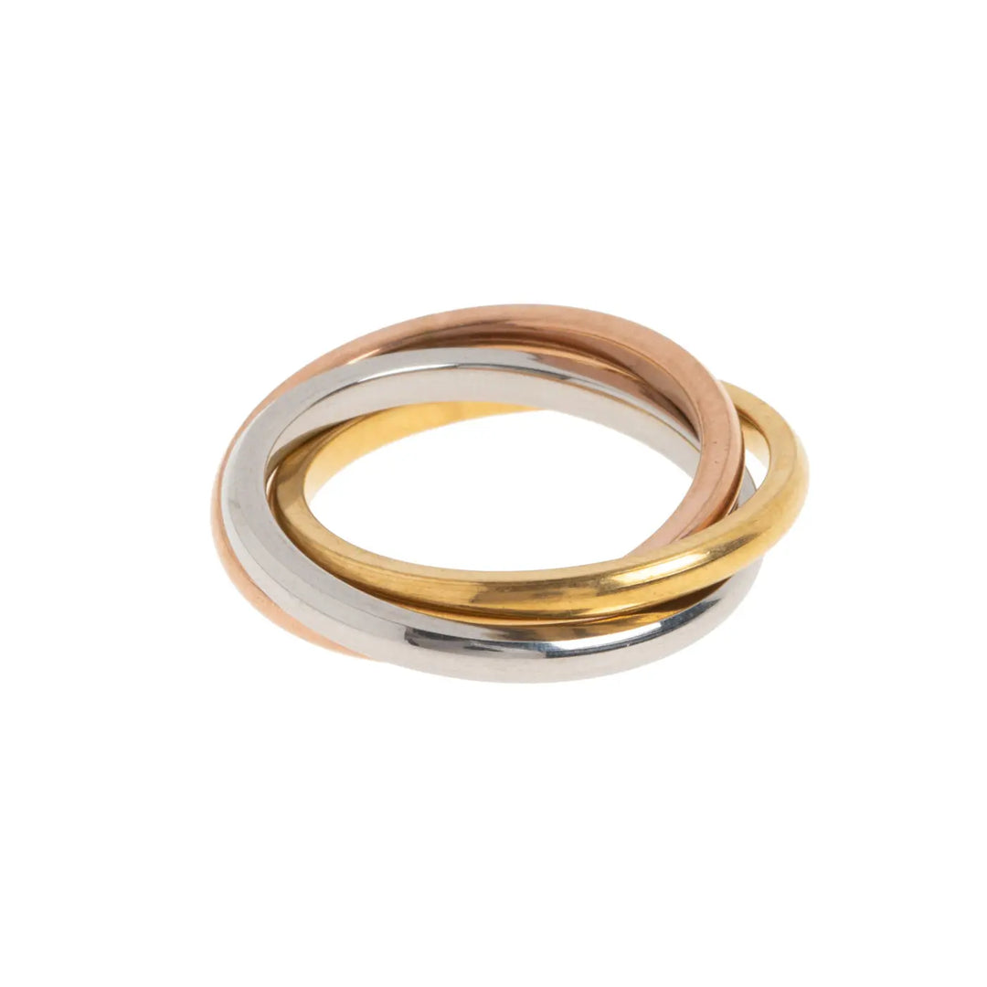 Jules - Trippel Färgring i Rostfritt Stål